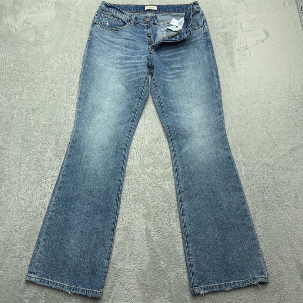 Oliver Logan Jeans Womens 29 Blue High Rise Button Fly Flare Medium Wash Denim